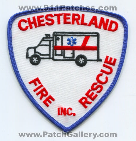 Chesterland Fire Rescue Inc. Ambulance Patch Ohio OH