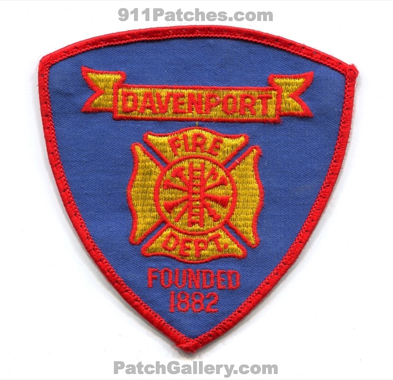 Davenport Fire Department Patch Iowa IA