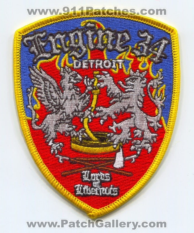 Detroit Fire Department Engine 34 Patch Michigan MI