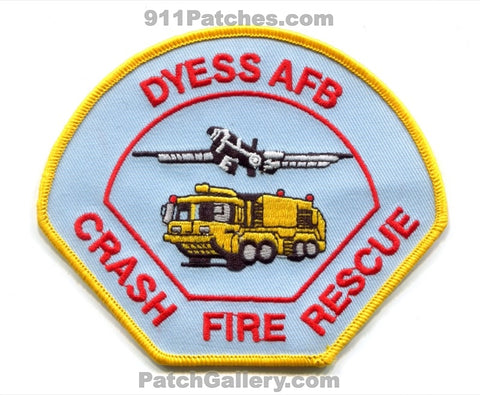 Dyess Air Force Base AFB Crash Fire Rescue Department USAF Military Patch Texas TX