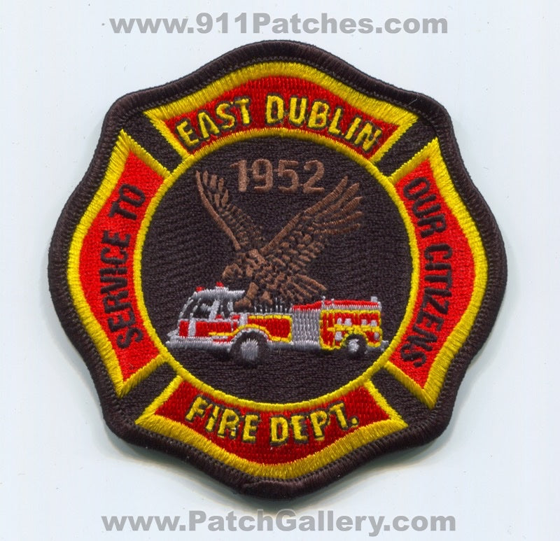 East Dublin Fire Department Patch Georgia GA