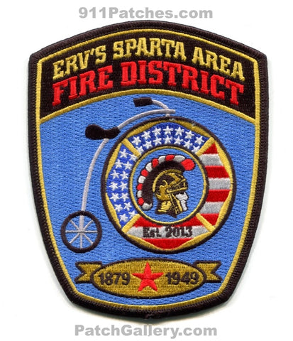 Ervs Sparta Area Fire District Patch Wisconsin WI