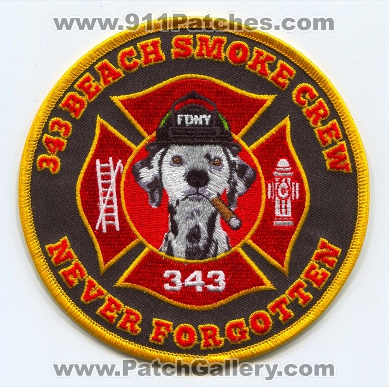 Pompano Beach Fire Department 343 Beach Smoke Crew Patch Florida FL