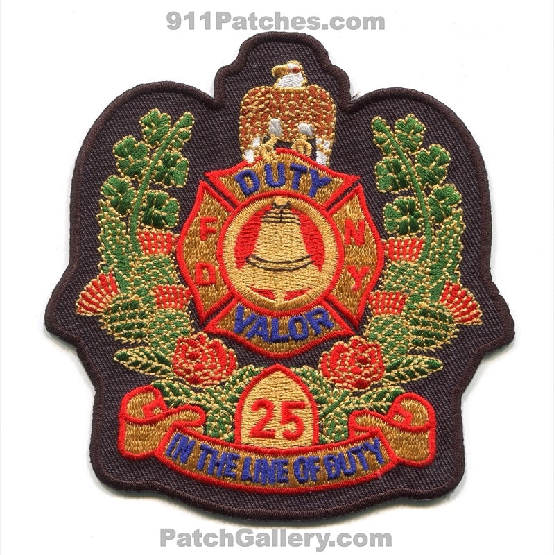 New York City Fire Department FDNY Station 25 Line of Duty Patch New York NY