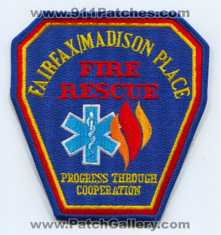 Fairfax Madison Place Fire Rescue Department Patch Ohio OH