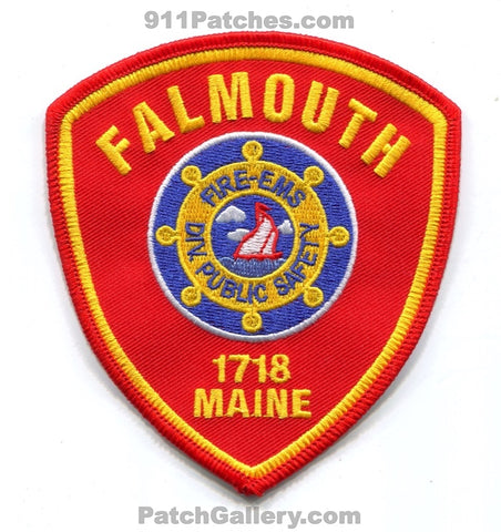 Falmouth Fire EMS Department Patch Maine ME
