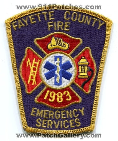 Fayette County Fire Department Emergency Services Patch Georgia GA
