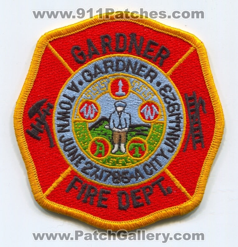 Gardner Fire Department Patch Massachusetts MA