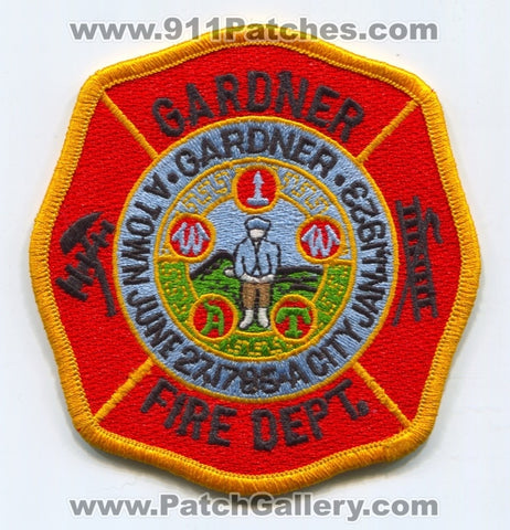 Gardner Fire Department Patch Massachusetts MA