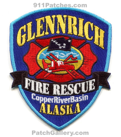 Glennrich Fire Rescue Department Patch Alaska AK