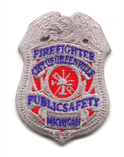 Greenville Fire Department Firefighter Patch Michigan MI