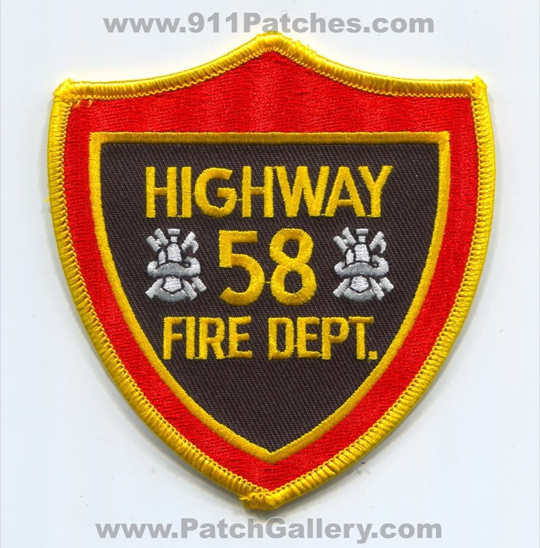 Highway 58 Fire Department Patch Tennessee TN