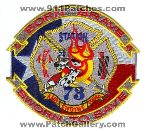 Houston Fire Department Station 73 Patch Texas TX v2 – 911Patches.com