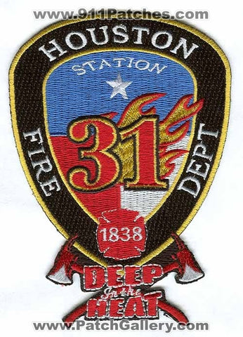Houston Fire Department Station 31 Patch Texas TX