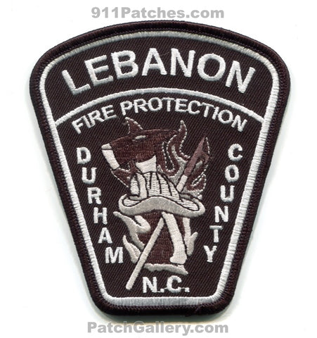 Lebanon Fire Protection District Durham County Patch North Carolina NC Subdued