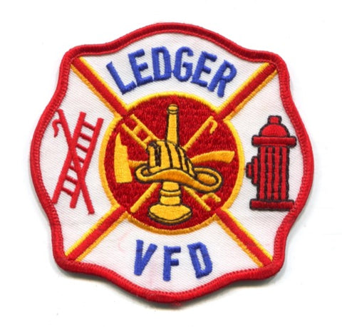 Ledger Volunteer Fire Department Patch North Carolina NC