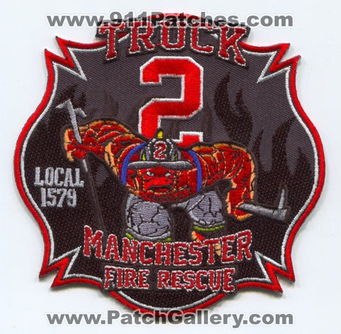Manchester Fire Rescue Department Truck 2 Patch Connecticut CT