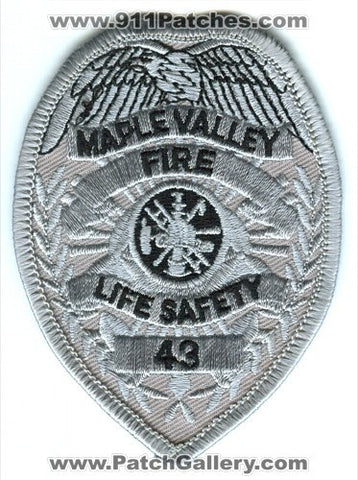 Maple Valley Fire and Life Safety Department King County District 43 Patch Washington WA