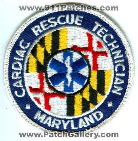 Maryland State Cardiac Rescue Technician EMS Patch Maryland MD