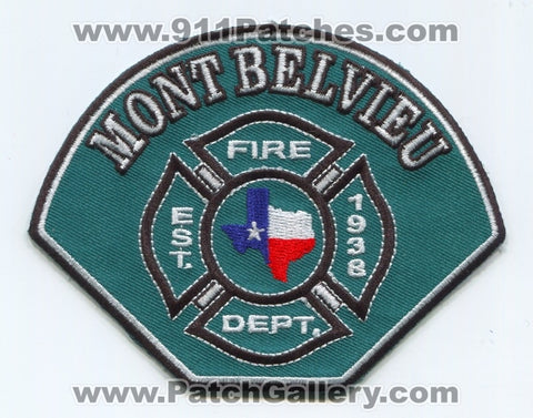Mont Belvieu Fire Department Patch Texas TX