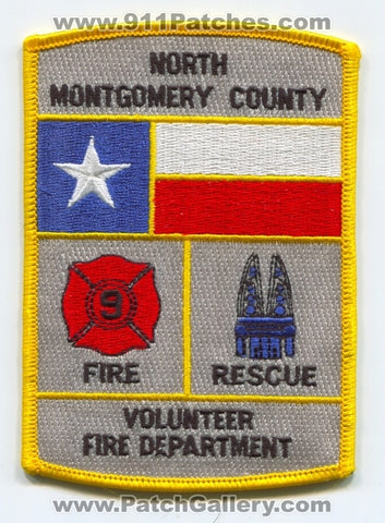 North Montgomery County Volunteer Fire Rescue Department 9 Patch Texas TX
