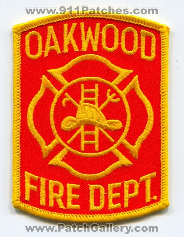 Oakwood Fire Department Patch Unknown State
