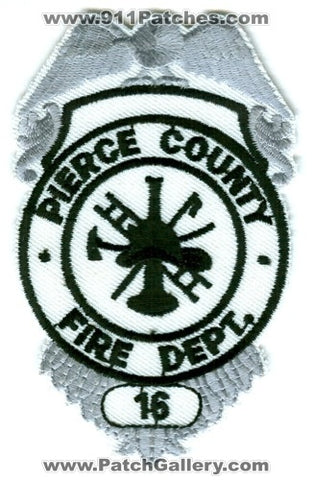 Pierce County Fire District 16 Patch Washington WA