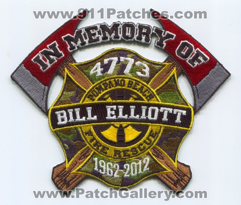 Pompano Beach Fire Rescue Department In Memory of Bill Elliott Patch Florida FL
