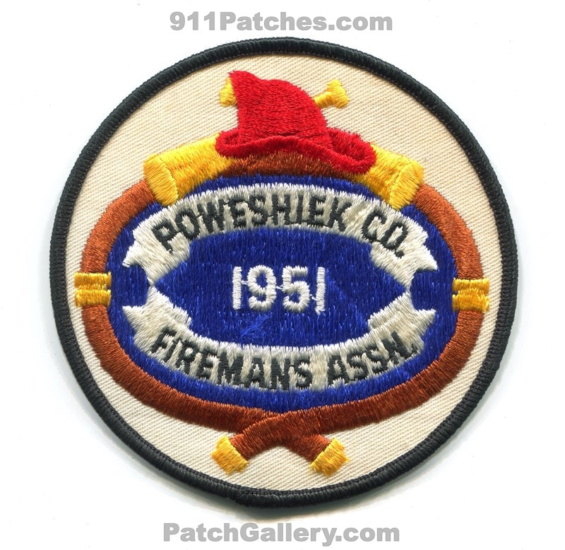 Poweshiek County Firemans Association Fire Patch Iowa IA