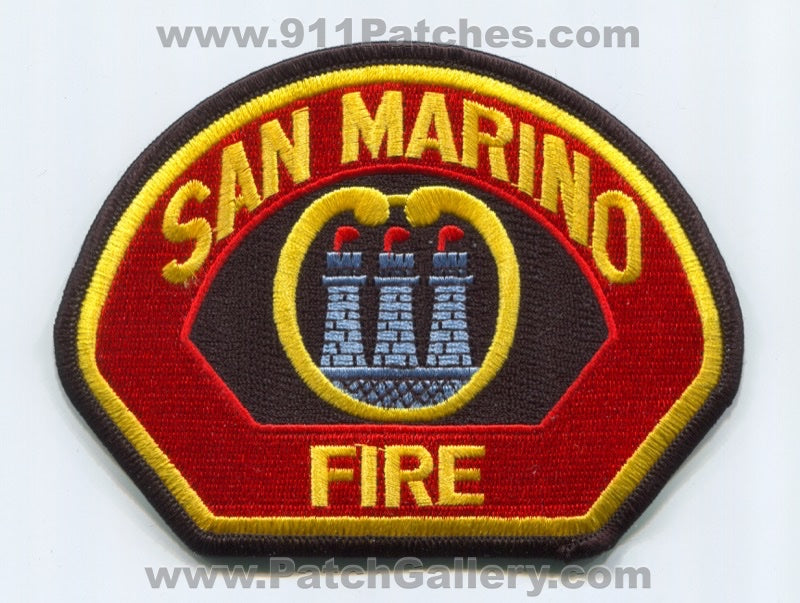 San Marino Fire Department Patch California CA