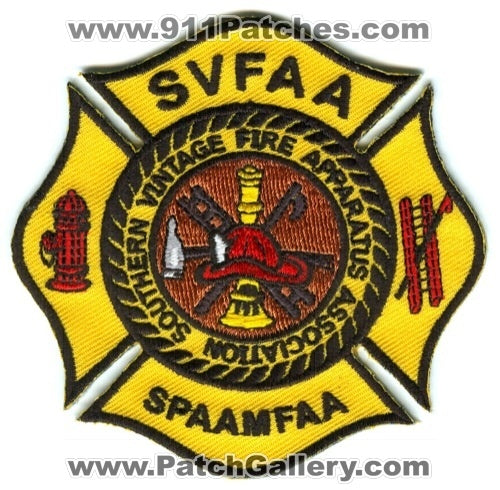 Southern Vintage Fire Apparatus Association SVFAA SPAAMFAA Patch Alabama AL