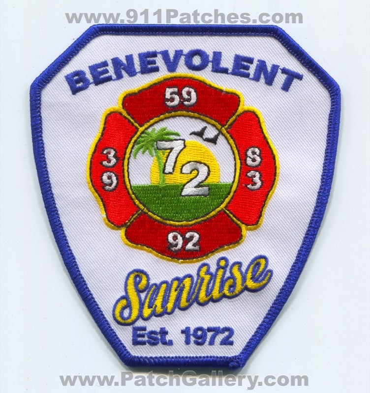 Sunrise Fire Rescue Department Benevolent Association Patch Florida FL