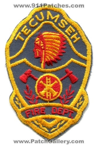 Tecumseh Fire Department Patch Oklahoma OK v2