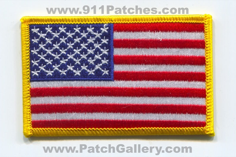 United States of America USA American Flag Patch Left Sleeve Regular No State Affiliation Blank Generic Stock v2