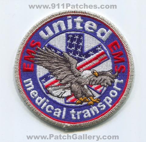 United Medical Transport Emergency Medical Services EMS Patch Unknown State