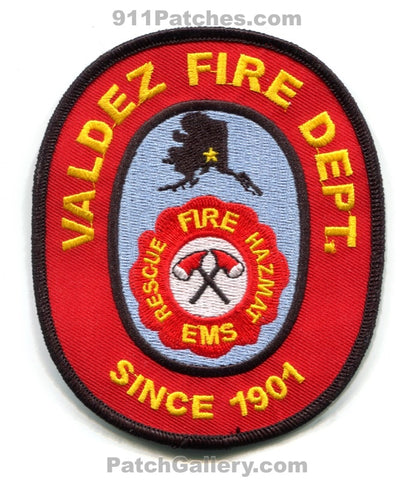 Valdez Fire Department Patch Alaska AK