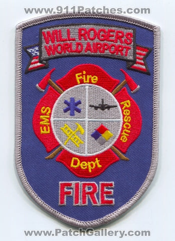 Will Rogers World Airport Fire Department Patch Oklahoma OK
