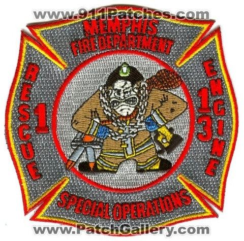Memphis Fire Department Rescue 1 Engine 13 Patch Tennessee TN