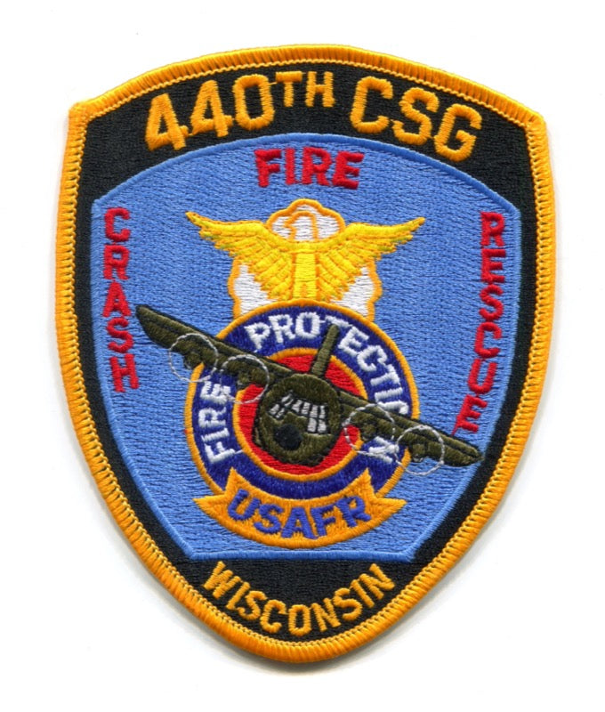 440th Combat Support Group CSG Crash Fire Rescue USAF Military Patch Wisconsin WI