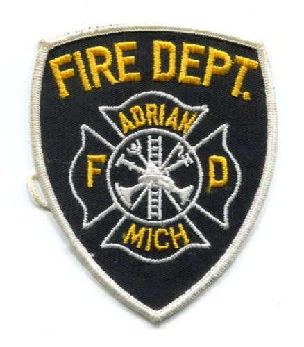 Adrian Fire Department Patch Michigan MI