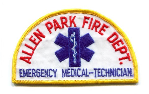 EMERGENCY MEDICAL TECHNICIAN EMT PATCH FIRST 1ST RESPONDER RESCUE PARAMEDIC