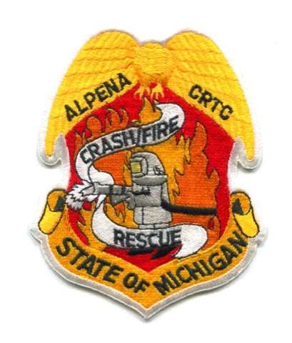 Alpena CRTC Crash Fire Rescue Department CFR USAF Military Patch Michigan MI