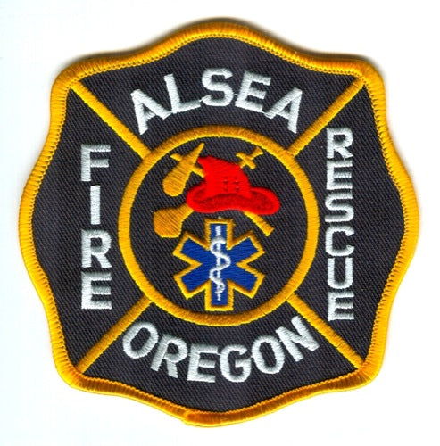 Alsea Fire Rescue Department Patch Oregon OR