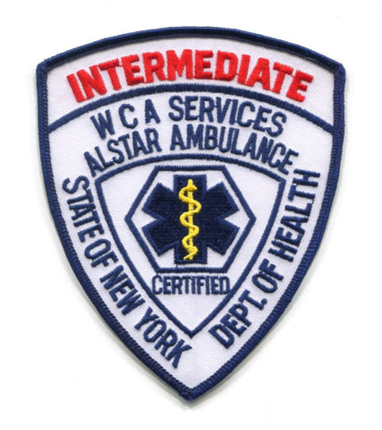 Alstar Ambulance WCA Services EMT Intermediate Certified EMS Patch New York NY