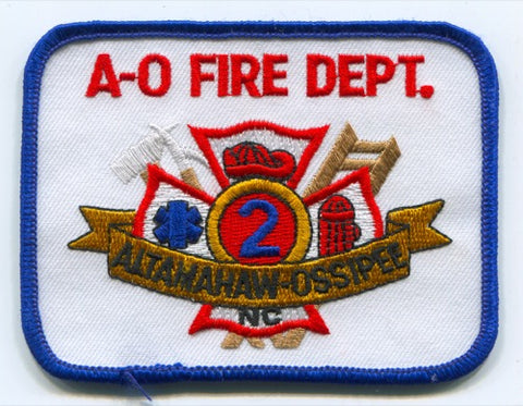 Altamahaw Ossipee A-O Fire Department 2 Patch North Carolina NC