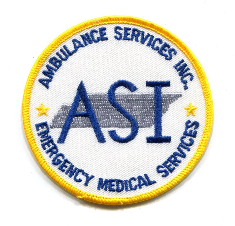 Ambulance Services Inc ASI Emergency Medical Services EMS Patch Tennessee TN