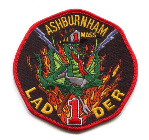 Ashburnham Fire Department Ladder 1 Patch Massachusetts MA