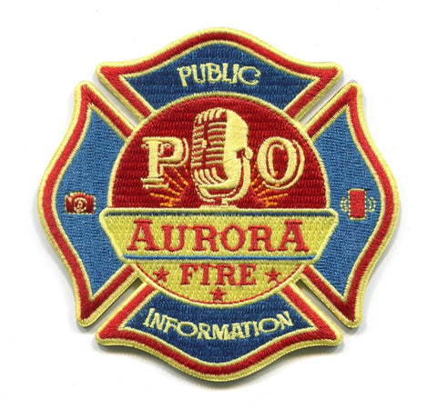 Aurora Fire Rescue Department Public Information Officer PIO Patch Colorado CO