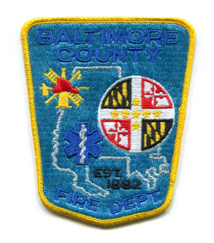 Baltimore County Fire Department Patch Maryland MD