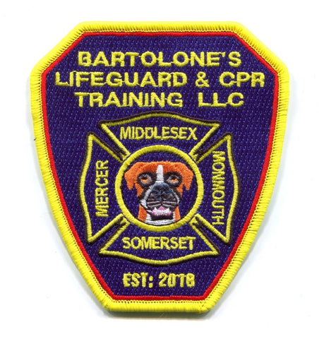 Bartolones Lifeguard and CPR Training LLC Fire EMS Patch New Jersey NJ